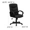 Emma and Oliver Mid-Back Fabric Executive Swivel Office Chair with Three Line Horizontal Stitch Back and Arms